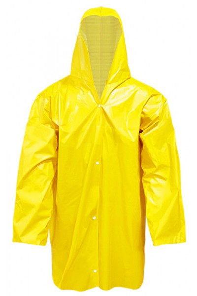 Capa de chuva em PVC forrada amarela- Plastcor (XG)